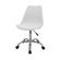 2 Kit 2 Cadeiras Giratorias Office Luisa Rivatti Assento PP Branco Base Rodizio Cromado